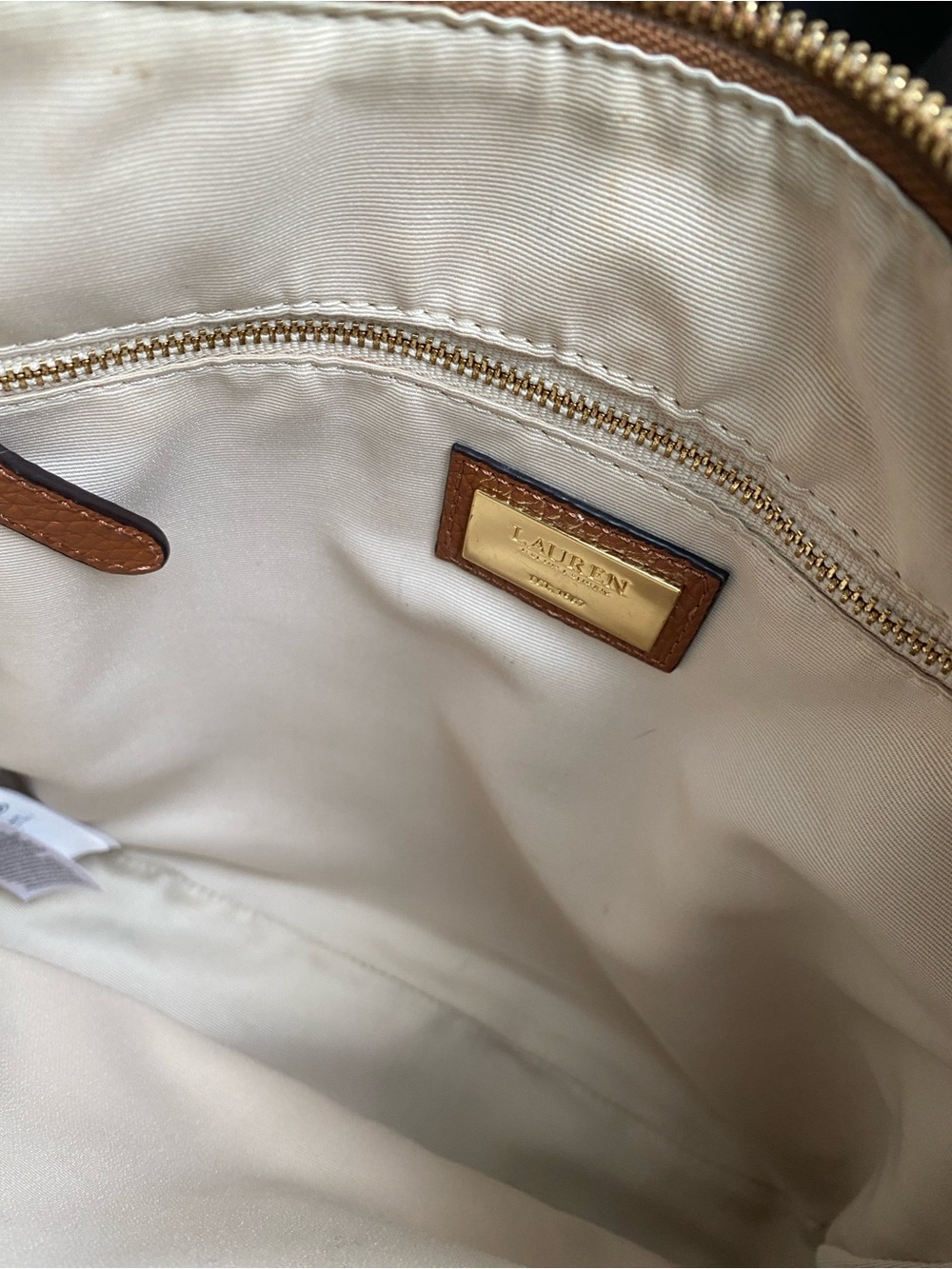 LRL Lauren Ralph Lauren Pebbled Leather Large Cameryn Crossbody - Picture 17 of 17